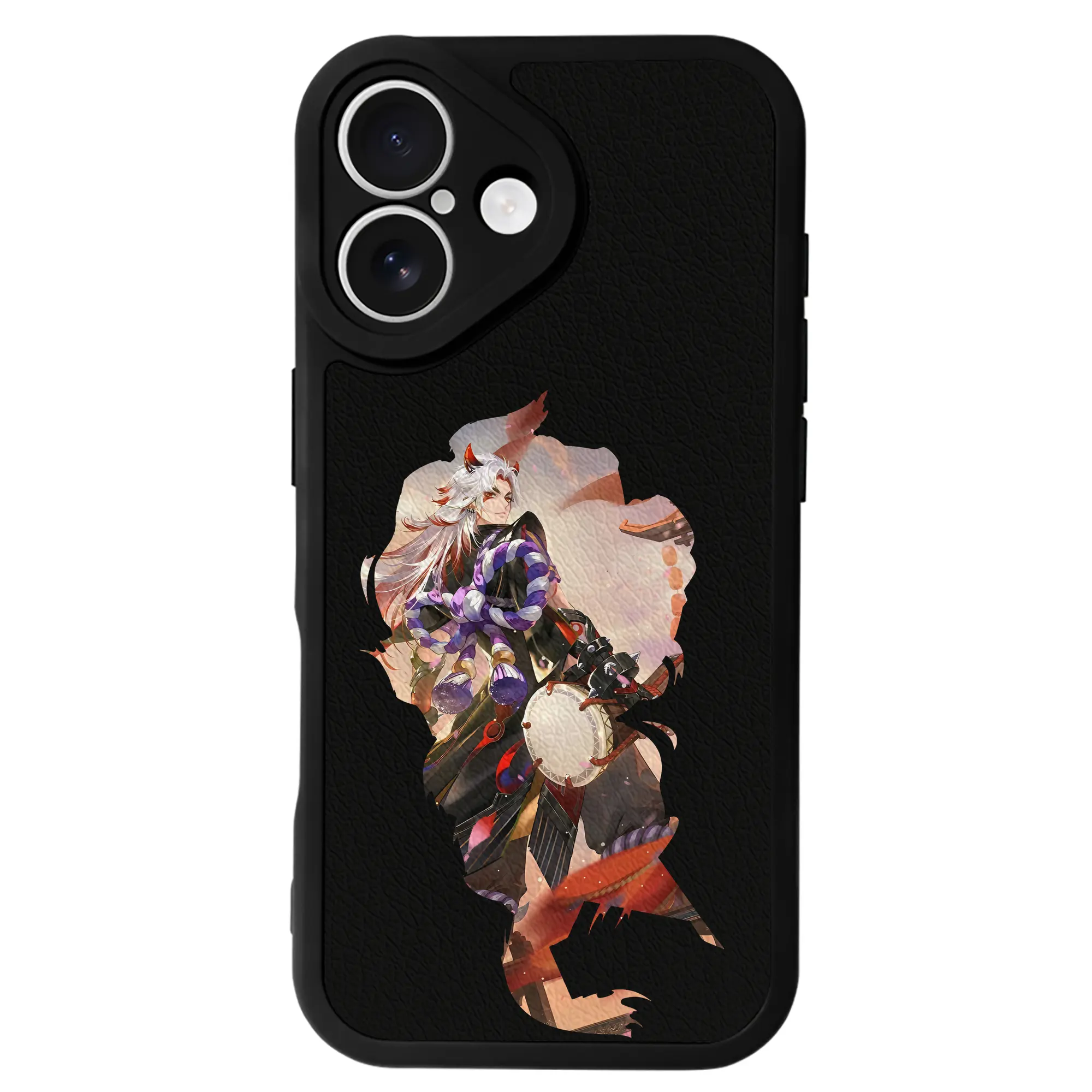 原 神 グッズ 荒瀧 一 斗 - IPhone 16シリーズ対応 ・ シリコンスマホケース ・ レザー調 ・ 高精度フィット ・ 耐衝撃 ・ ワイヤレス充電対応 ・ 精密カット